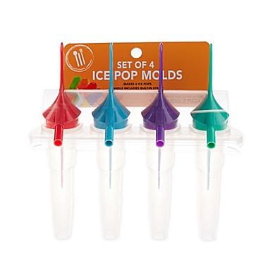 Ice Pop Maker Molds with Sipper Straw Bases (Set of 4). View a larger version of this product image.