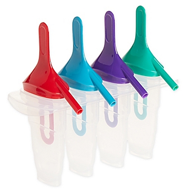 Ice Pop Maker Molds with Sipper Straw Bases (Set of 4). View a larger version of this product image.