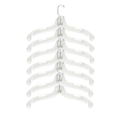 Honey-Can-Do&reg; Crystal Plastic Dress Hangers (Set of 7)