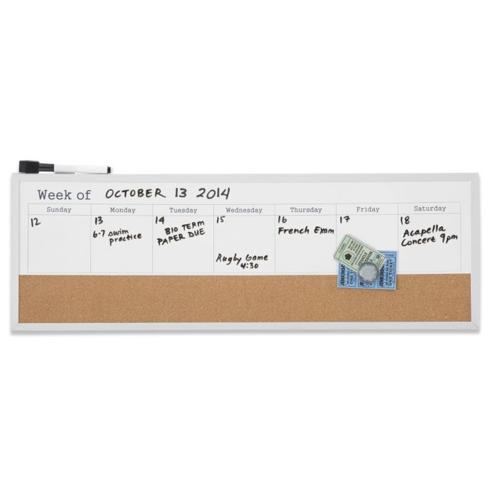 Dry Erase 8Inch x 24Inch Weekly Calendar Bed Bath and Beyond Canada