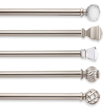 Details about   Cambria Premier Complete Florentine Finial Graphite Brushed Nickel Warm Gold 2pc 