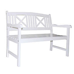 Vifah Bradley All Weather Bench in White
