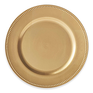 Beaded Charger Plates in Gold (Set of 6). View a larger version of this product image.