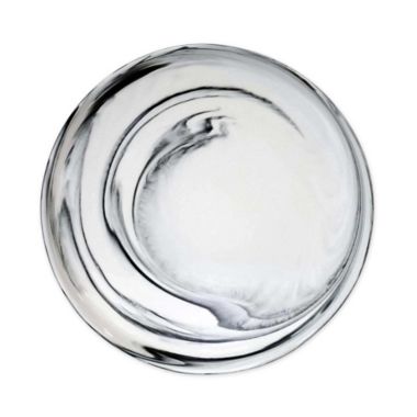 Artisanal Kitchen Supply&reg; Coupe Marbleized Dinner Plate in Black/White. View a larger version of this product image.