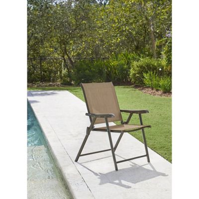 Never Rust Aluminum Sling Folding Chair In Bronze Bed Bath Beyond