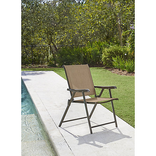 Never Rust Outdoor Aluminum Folding, Outdoor Sling Chair Fabric Canada