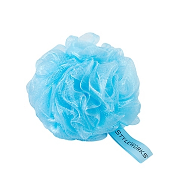 StyleWurks&trade; Nylon Mesh Exfoliating Bath Sponge in Blue. View a larger version of this product image.