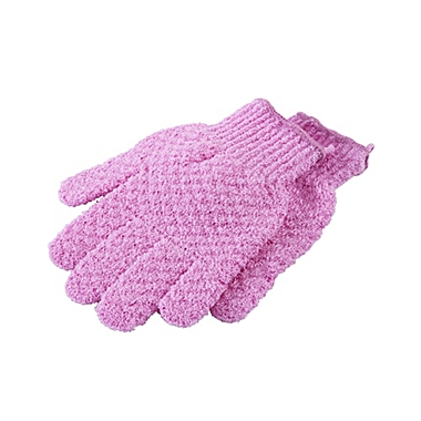 StyleWurks&trade; Exfoliating Gloves in Pink. View a larger version of this product image.
