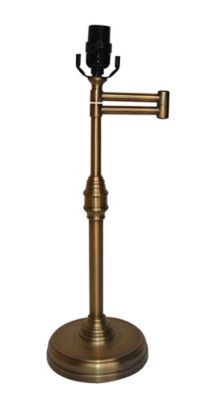 Black and Tan&reg; Julian LED Swing Arm Table Lamp in Antique Brass