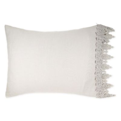 Wamsutta Vintage White Ruched Voile Standard Sham Pillow Sham 