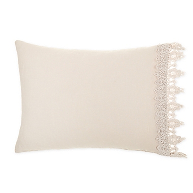 Wamsutta&trade; Vintage Evelyn Lace Standard Pillow Sham in Pink. View a larger version of this product image.