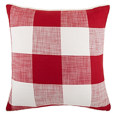 Bee &amp; Willow&trade; Buffalo Plaid Square Throw Pillow in Red. View a larger version of this product image.