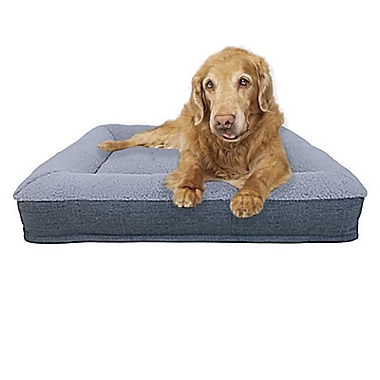 Bee &amp; Willow&trade; Memory Foam Bolster Pet Bed in Grey. View a larger version of this product image.