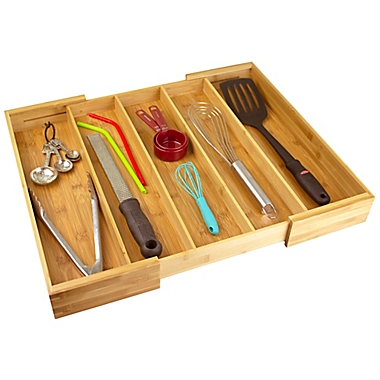 Bamboo Expandable Utensil Organizer. View a larger version of this product image.