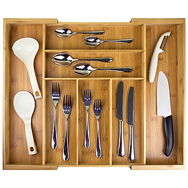 Bamboo Expandable Flatware  Organizer. View a larger version of this product image.