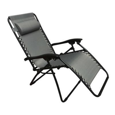 Folding Relaxer Chair in Grey