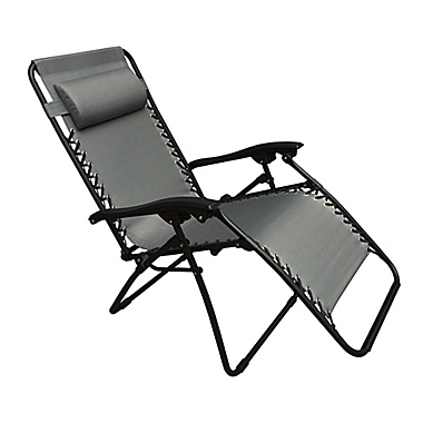 Destination Summer Zero Gravity Chair in Grey. View a larger version of this product image.