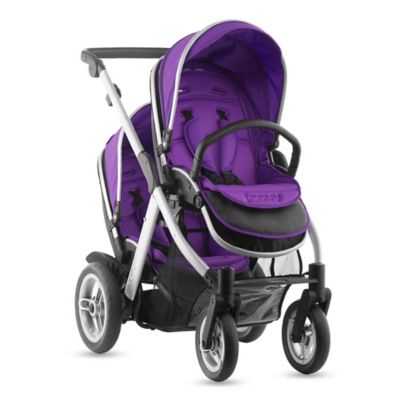 purple double stroller