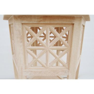 Global Caravan&trade; Khilana Carved Wooden Tea Table in White Wash. View a larger version of this product image.