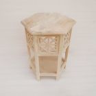 Alternate image 5 for Global Caravan&trade; Khilana Carved Wooden Tea Table in White Wash