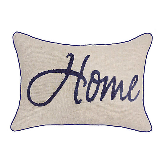 Alternate image 1 for Bee & Willow™ Home Americana Oblong Throw Pillow in Natural/Navy