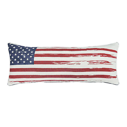 Alternate image 1 for Bee & Willow™ Home Flag Oblong Throw Pillow in Red/White/Blue