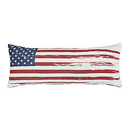 Bee & Willow™ Flag Oblong Throw Pillow in Red/White/Blue
