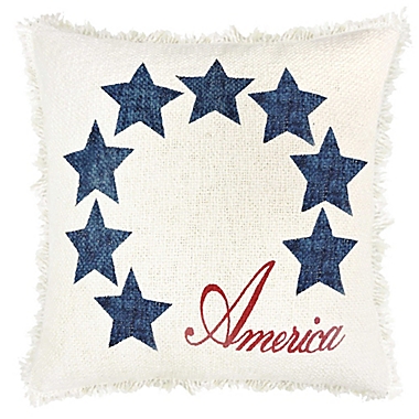 Bee &amp; Willow&trade; 20-Inch Square Throw Pillow in Red/White/Blue Star. View a larger version of this product image.