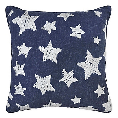 Bee &amp; Willow&trade; 20-Inch Square Throw Pillow in White/Blue Stars. View a larger version of this product image.