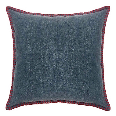 Bee &amp; Willow&trade; 20-Inch Square Throw Pillow in Red/Blue Denim. View a larger version of this product image.