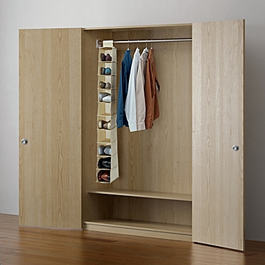 ORG 10-Shelf Canvas Hanging Shoe Cubby Organizer. View a larger version of this product image.