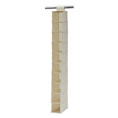 ORG 10-Shelf Canvas Hanging Shoe Cubby Organizer. View a larger version of this product image.