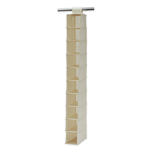 Hanging 10-shelves storage organizer no tears. Canvass Fabreezed Washed