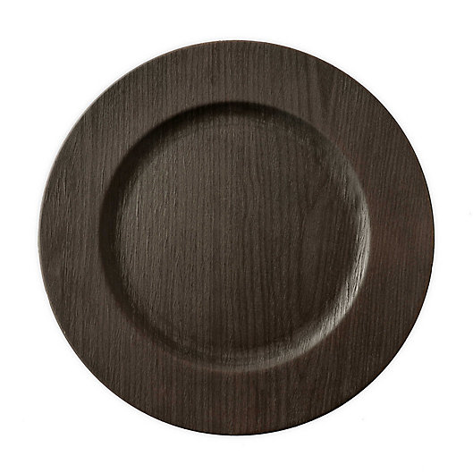 Alternate image 1 for Bee & Willow™ Wood Charger Plate in Walnut