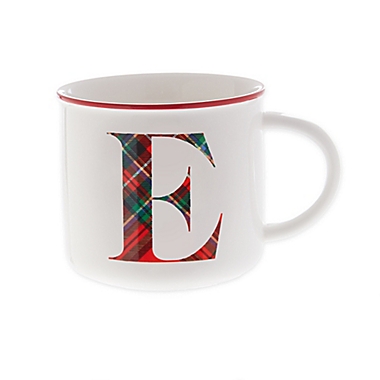 Bee &amp; Willow&trade; Plaid Monogram Letter &quot;E&quot; Mug. View a larger version of this product image.