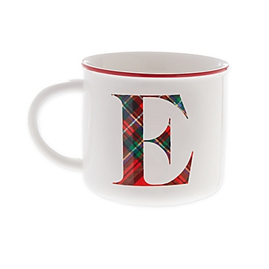Bee &amp; Willow&trade; Plaid Monogram Letter &quot;E&quot; Mug. View a larger version of this product image.