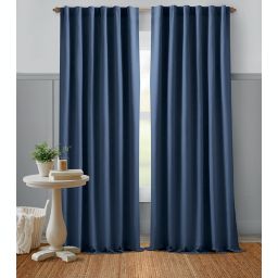 Bee & Willow™ Textured Weave 63-Inch Rod Pocket Curtain Panel in Blue (Single)