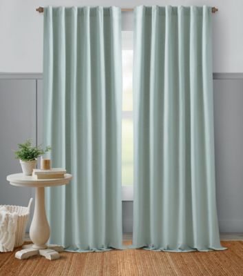 Bee &amp; Willow&trade; Textured Weave 84-Inch Curtain Panel in Sky Grey (Single)
