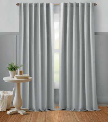 Bee &amp; Willow&trade; Textured Weave Rod Pocket Room Darkening Window Curtain Panel (Single)
