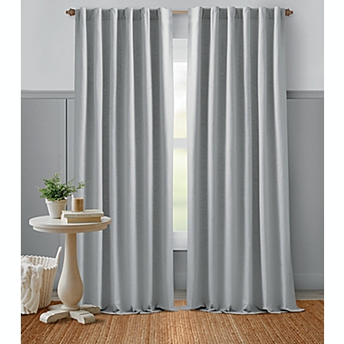 Bee &amp; Willow&trade; Textured Weave Rod Pocket Room Darkening Window Curtain Panel (Single). View a larger version of this product image.