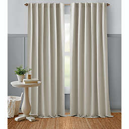 Bee & Willow™ Textured Weave 95-Inch Curtain Panel in Pumice (Single)