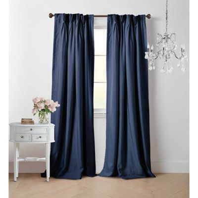 Pair of Silky Polyester Curtain Bedroom Living Room Bath Starry Sky 