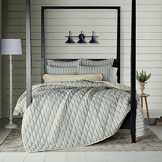 Alternate image 1 for Bee & Willow™ Home Quarry Stripe 2-Piece Twin Quilt Set in Grey/Natural