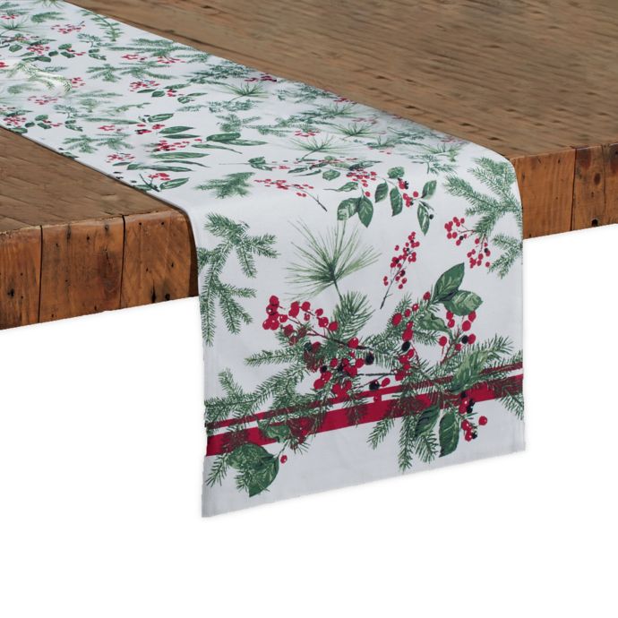 Bee & Willow™ Home Holiday Berries Table Runner | Bed Bath and Beyond ...