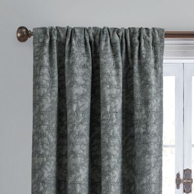 Wamsutta&reg; Vintage Michelet 108-Inch Room Darkening Curtain Panel in Grey (Single). View a larger version of this product image.
