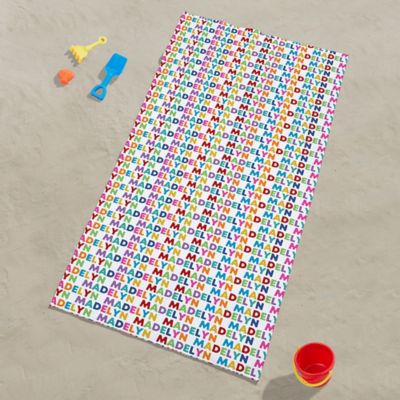 beach towels with names on them