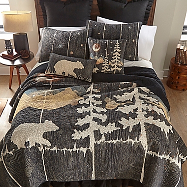 Donna Sharp&reg; Moonlit Bear Quilt in Black. View a larger version of this product image.