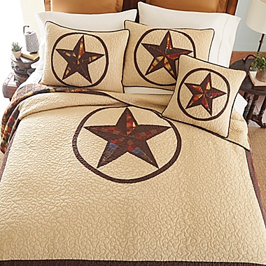 Donna Sharp Rustic Star Full/Queen Quilt in Beige. View a larger version of this product image.