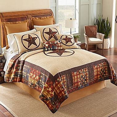 Donna Sharp Rustic Star Full/Queen Quilt in Beige. View a larger version of this product image.