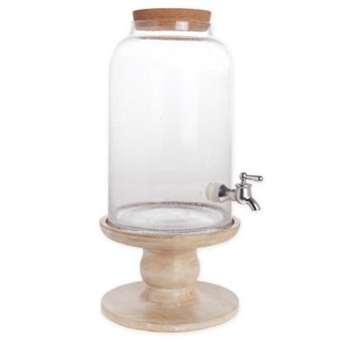 Bee &amp; Willow&trade; Mango Wood Drink Dispenser Base in White Wash. View a larger version of this product image.